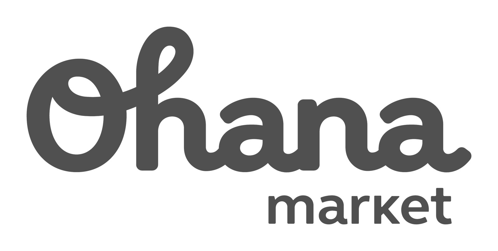 Логотип Ohana market — графитовый