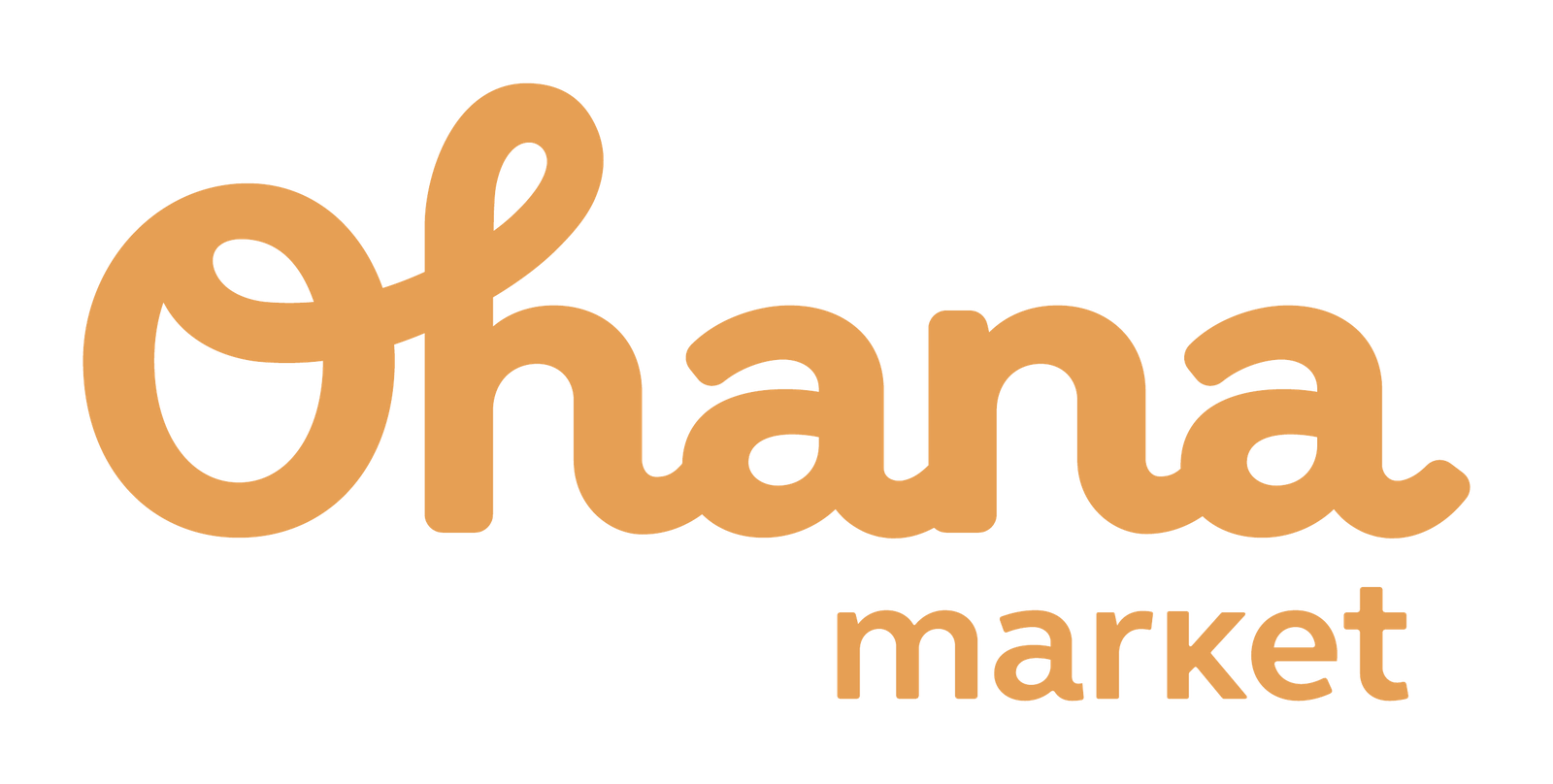 Логотип Ohana market — цвет золотой рассвет